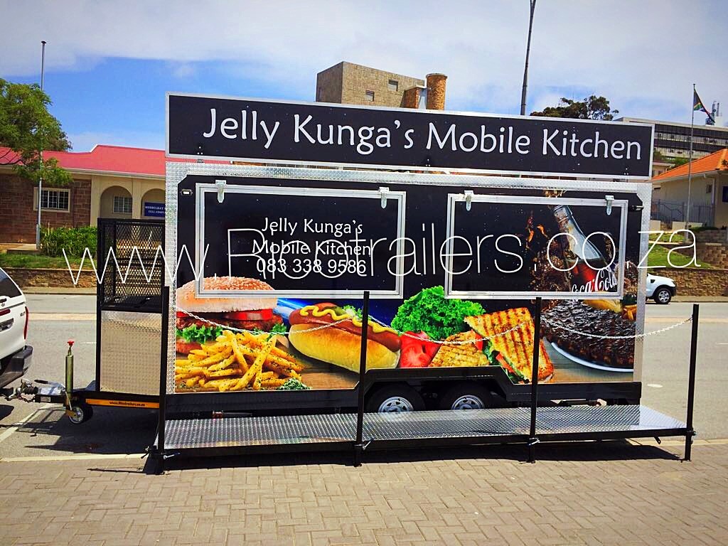 Mobile kitchen trailer - branded - Rico Trailers South Africa