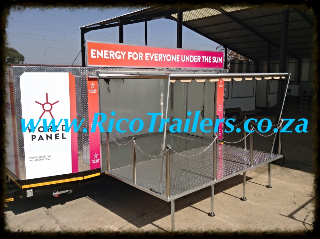 Rico Trailer Manufacturer Mobile Marketing and Events Trailer Rig - World Panel Branding